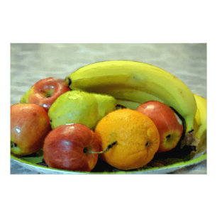 Foto Bandeja de frutas coloridas al estilo artístico de