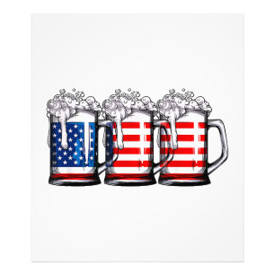 Foto Bandera Americana de Cerveza 4 de Julio Hombres Mu