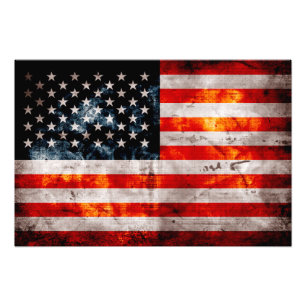 Foto Bandera americana resistida del vintage