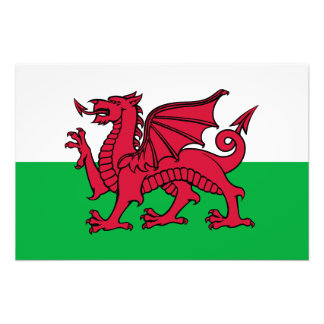 Foto Bandera celta del Dragón Rojo en Gales y Gales