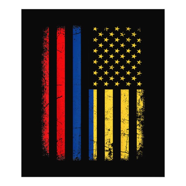 Foto Bandera colombiana norteamericana recorre Colombia (Frente)