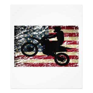 Foto Bandera de Dirt Bike Estados Unidos Camiseta Motoc