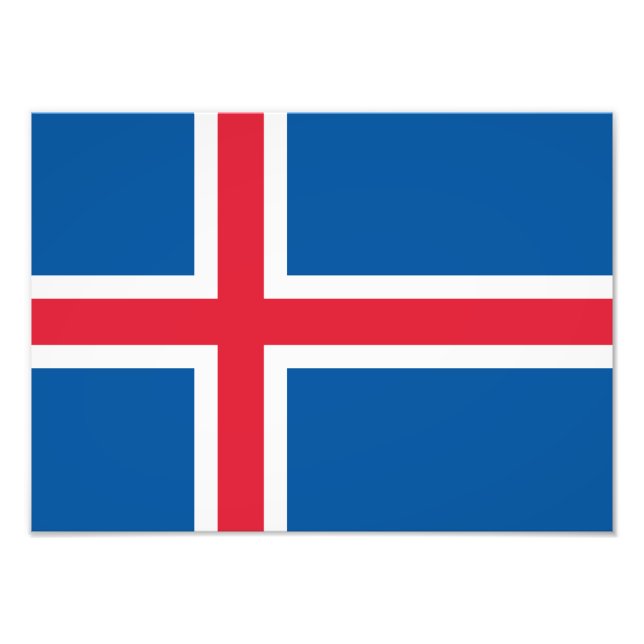 Foto Bandera de Islandia (Frente)