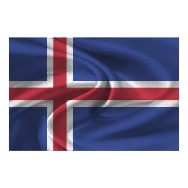 Foto Bandera de Islandia (Frente)