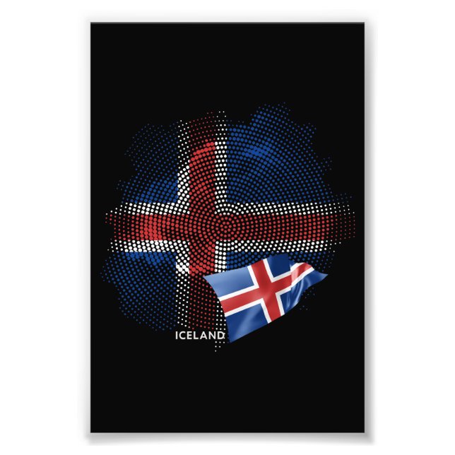 Foto bandera de Islandia (Frente)