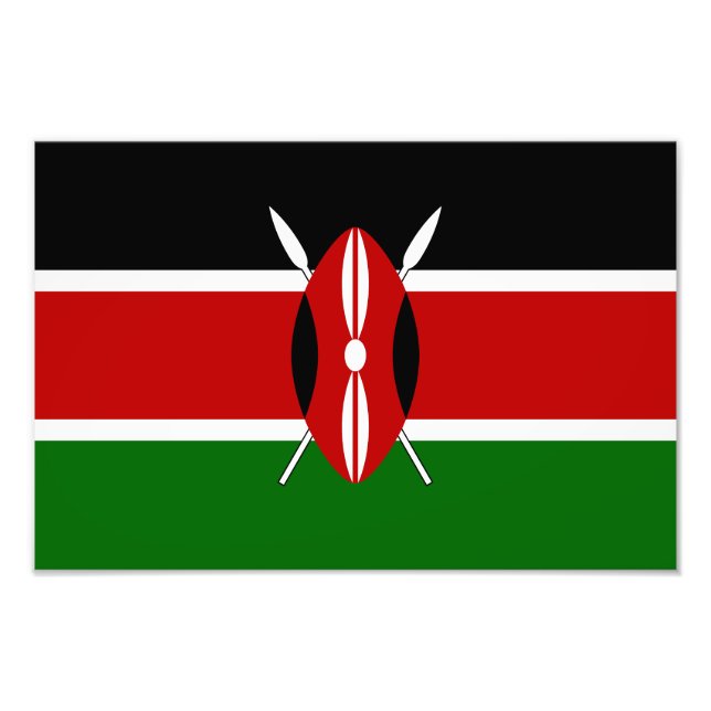 Foto Bandera de Kenia (Frente)