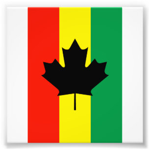 Foto Bandera de la hoja de arce del reggae de Rasta