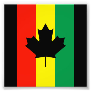 Foto Bandera de la hoja de arce del reggae de Rasta