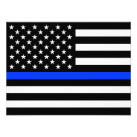 Bandera de la policía delgada de la línea azul