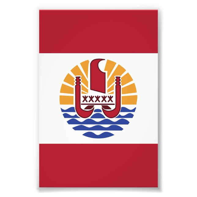 Foto Bandera de la Polinesia Francesa (Frente)