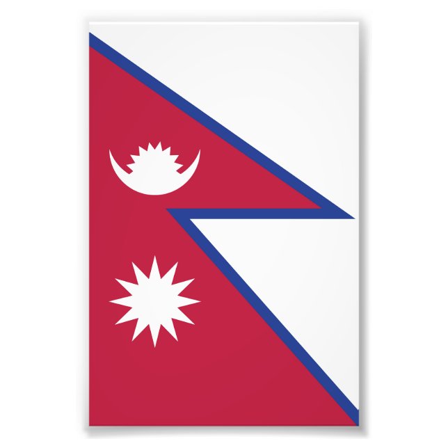 Foto bandera de Nepal (Frente)