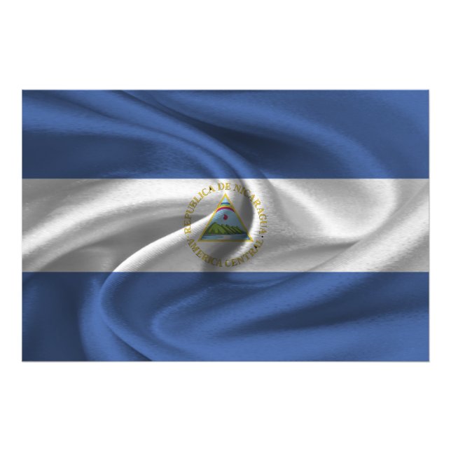 Foto Bandera de Nicaragua (Frente)