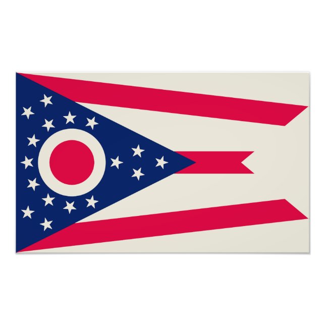 Foto Bandera de Ohio: El cartel del estado de Buckeye (Frente)