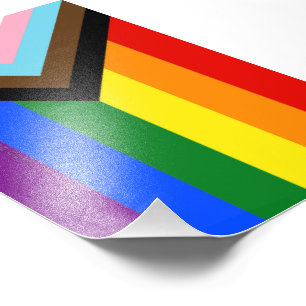 Foto Bandera de orgullo progresista de SlipperyJoe's se