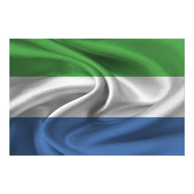 Foto Bandera de Sierra Leona (Frente)