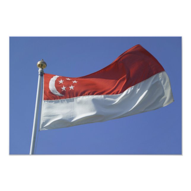 Foto Bandera de Singapur (Frente)