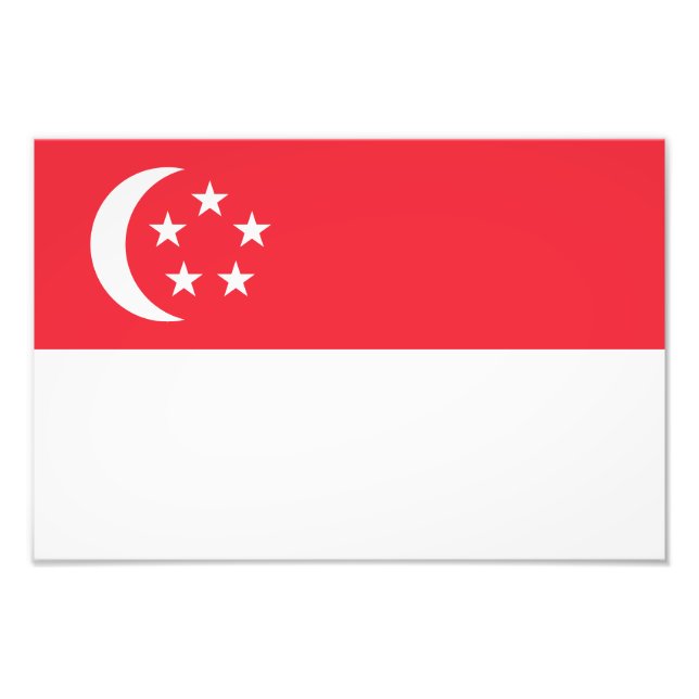 Foto Bandera de Singapur (Frente)