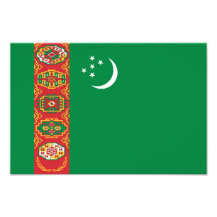 Foto Bandera de Turkmenistán
