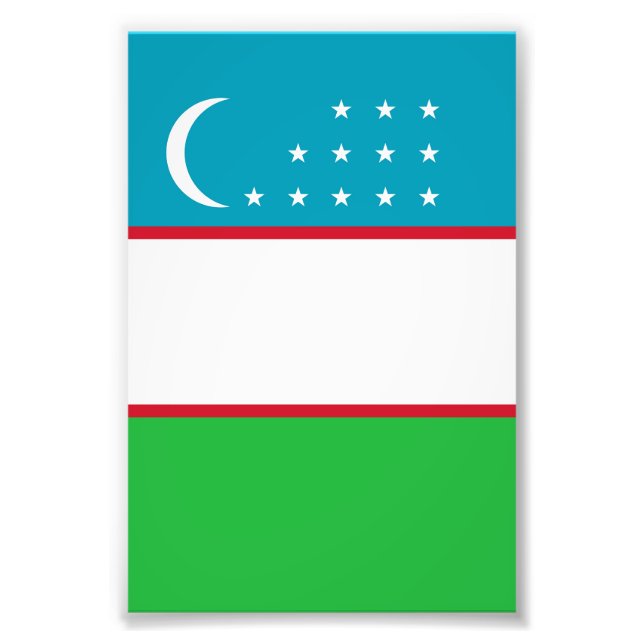 Foto Bandera de Uzbekistán (Frente)