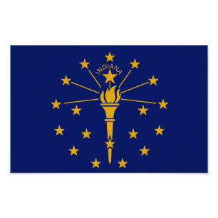 Foto Bandera del Estado de Indiana Estados Unidos