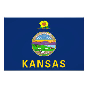 Foto Bandera del estado de Kansas