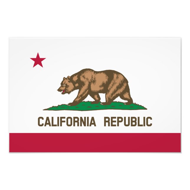 Foto Bandera del estado de la República de California (Frente)