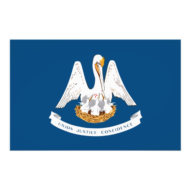 Foto Bandera del estado de Louisiana Estados Unidos (Frente)