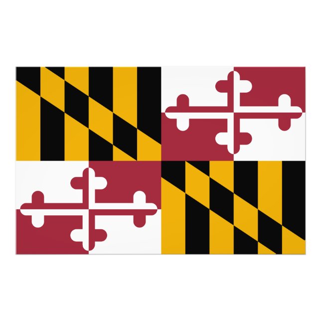 Foto Bandera del Estado de Maryland Estados Unidos (Frente)