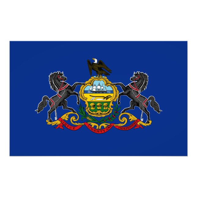 Foto Bandera del Estado de Pennsylvania (Frente)