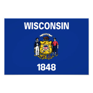 Foto Bandera del estado de Wisconsin