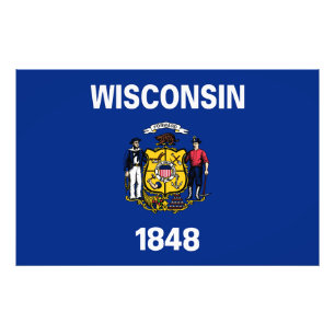 Foto Bandera del Estado de Wisconsin Estados Unidos
