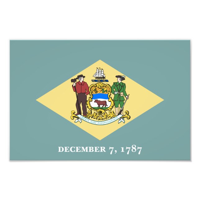 Foto Bandera del estado Delaware (Frente)