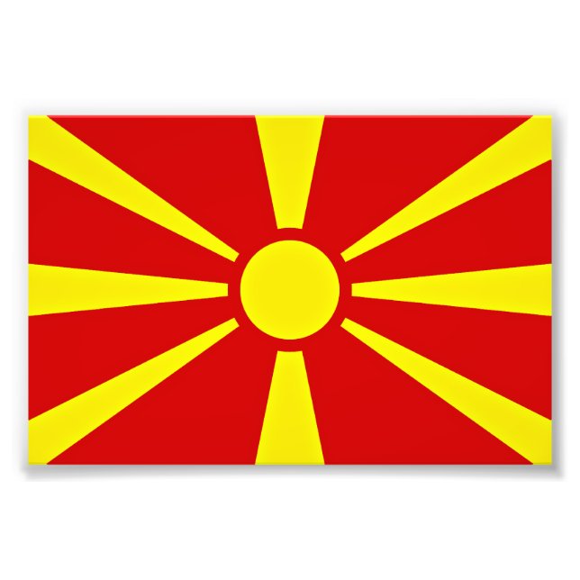 Foto Bandera del Norte de Macedonia (Frente)