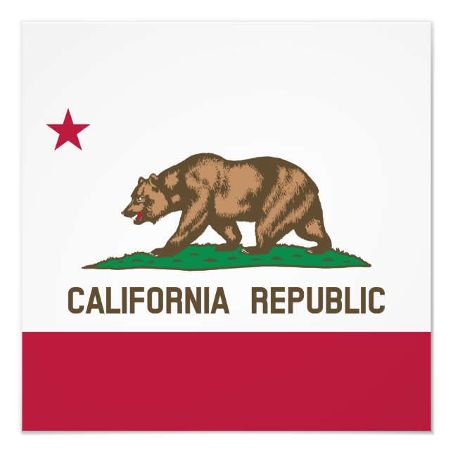 Foto Bandera del oso de la República Cali de California (Frente)
