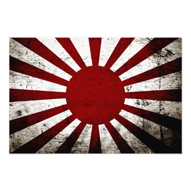 Foto Bandera del Sol Naciente de Japón negro (Frente)