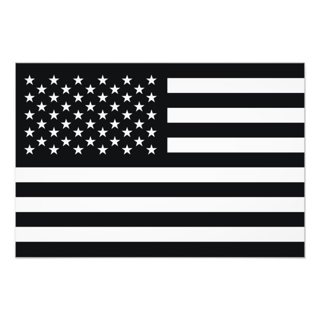 Foto Bandera estadounidense blanco negro (Frente)