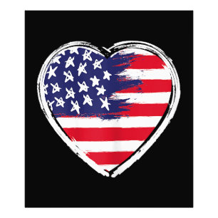 Foto Bandera estadounidense del corazón 4 de julio Estr