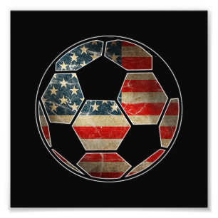 Foto Bandera estadounidense en una pelota de fútbol - B