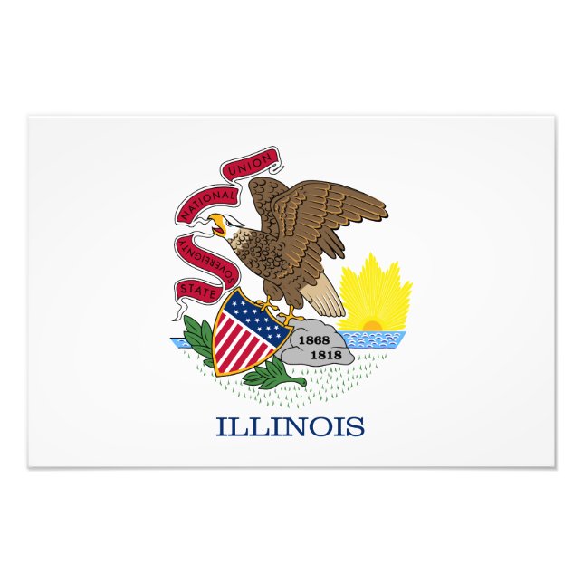 Foto Bandera Estatal de Illinois (Frente)