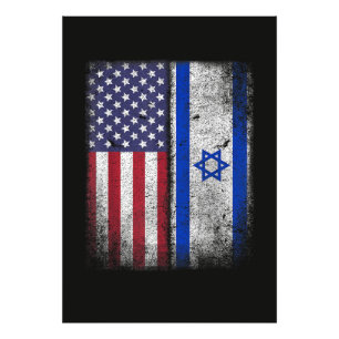 Foto Bandera israelí americana Israel EE. UU. Raíces Am