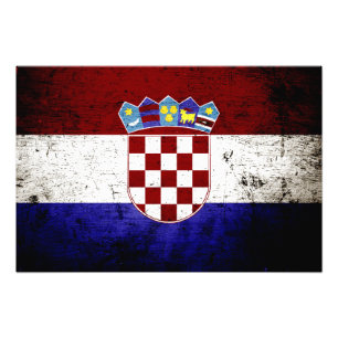 Foto Bandera negra de Croacia del Grunge