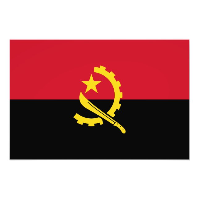 Foto Bandera Patriótica de Angola (Frente)