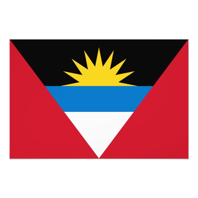 Foto Bandera Patriótica de Antigua y Barbuda (Frente)
