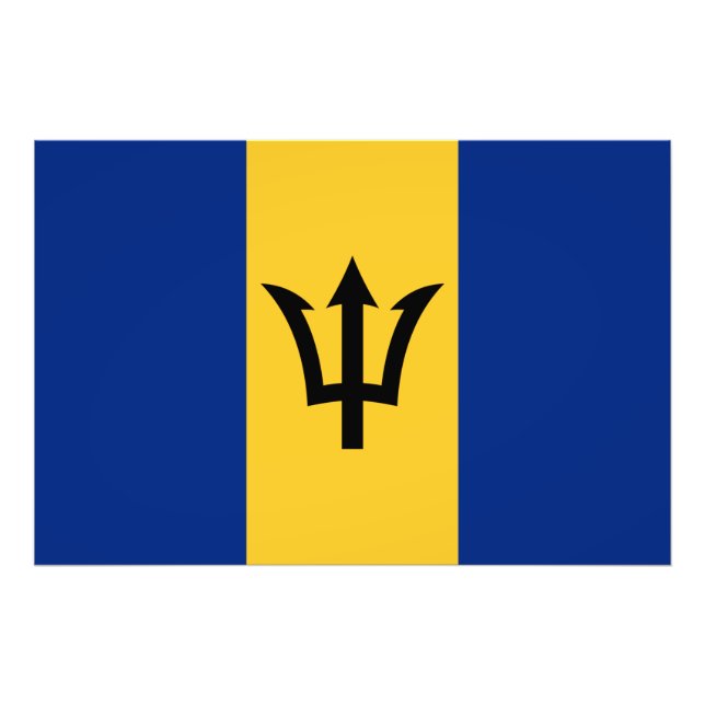Foto Bandera Patriótica de Barbados (Frente)