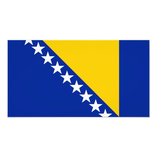 Foto Bandera patriótica de Bosnia y Herzegovina (Frente)