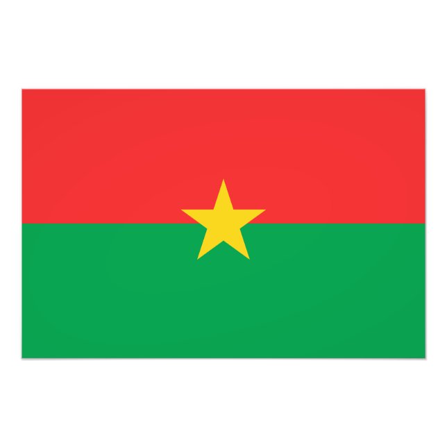 Foto Bandera patriótica de Burkina Faso (Frente)