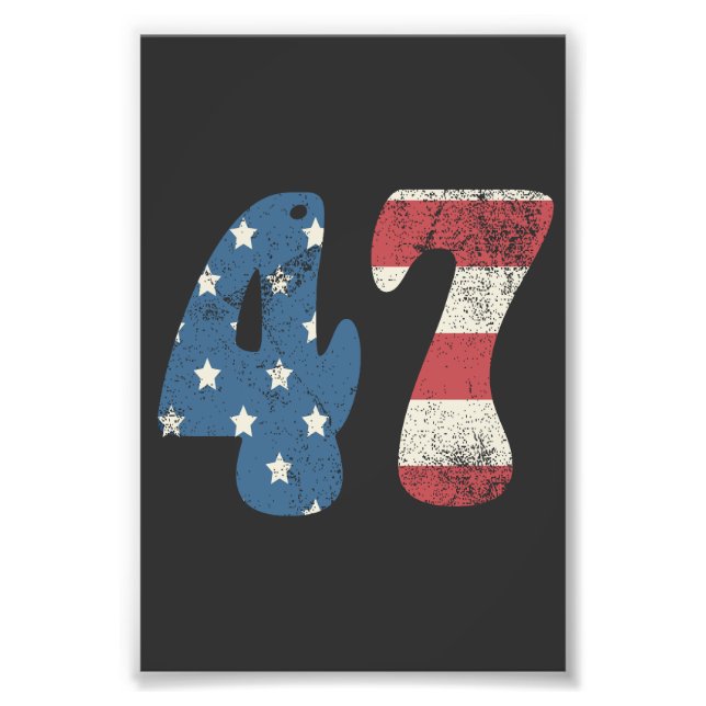 Foto Bandera Patriótica Estadounidense de época de Trum (Frente)