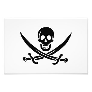 Foto Bandera Pirata Calavera Espadas Cruzadas