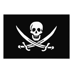 Foto Bandera Pirata Calavera Espadas Cruzadas