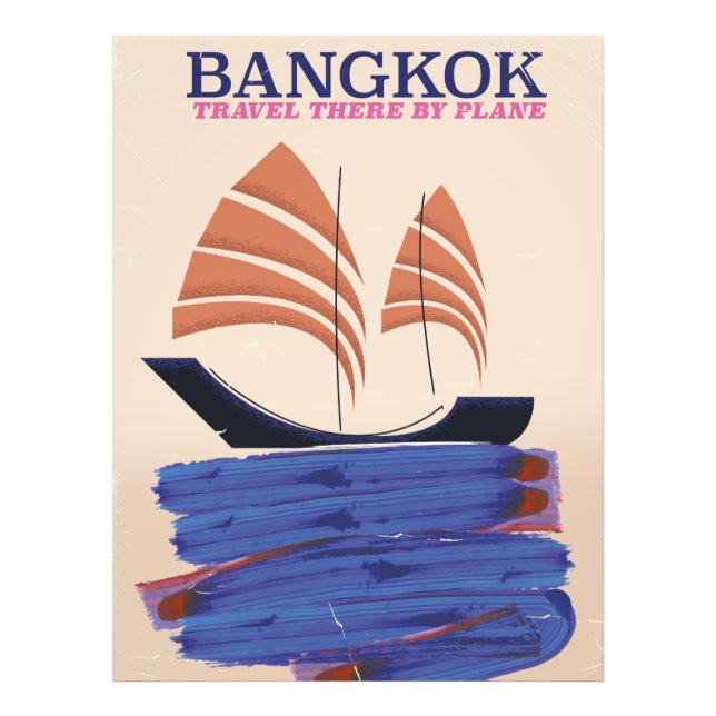 Foto Bangkok "Viaja allí en avión" (Frente)